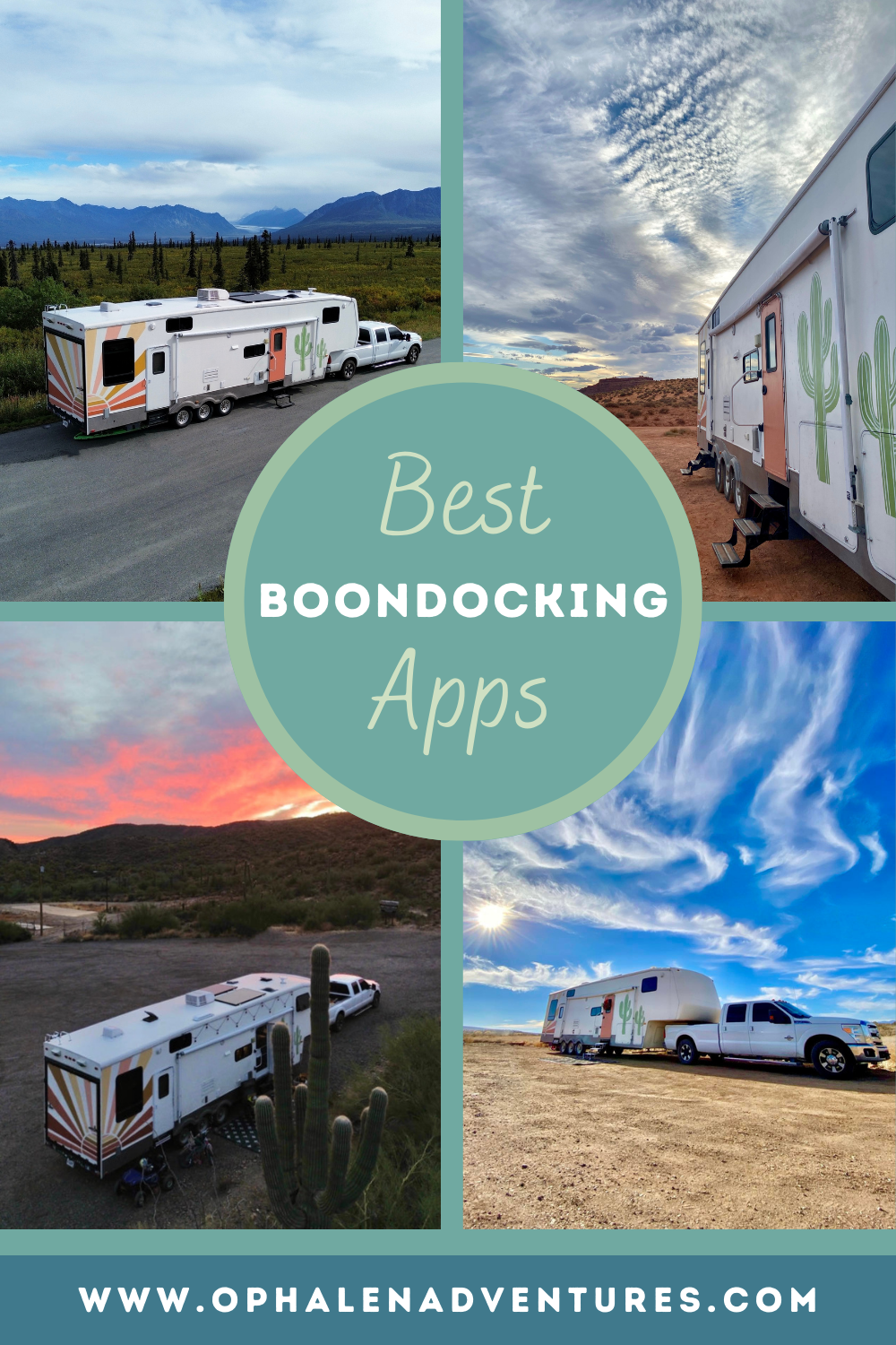 Best boondocking apps, 4 different boondocking locations pictured | O'Phalen Adventures