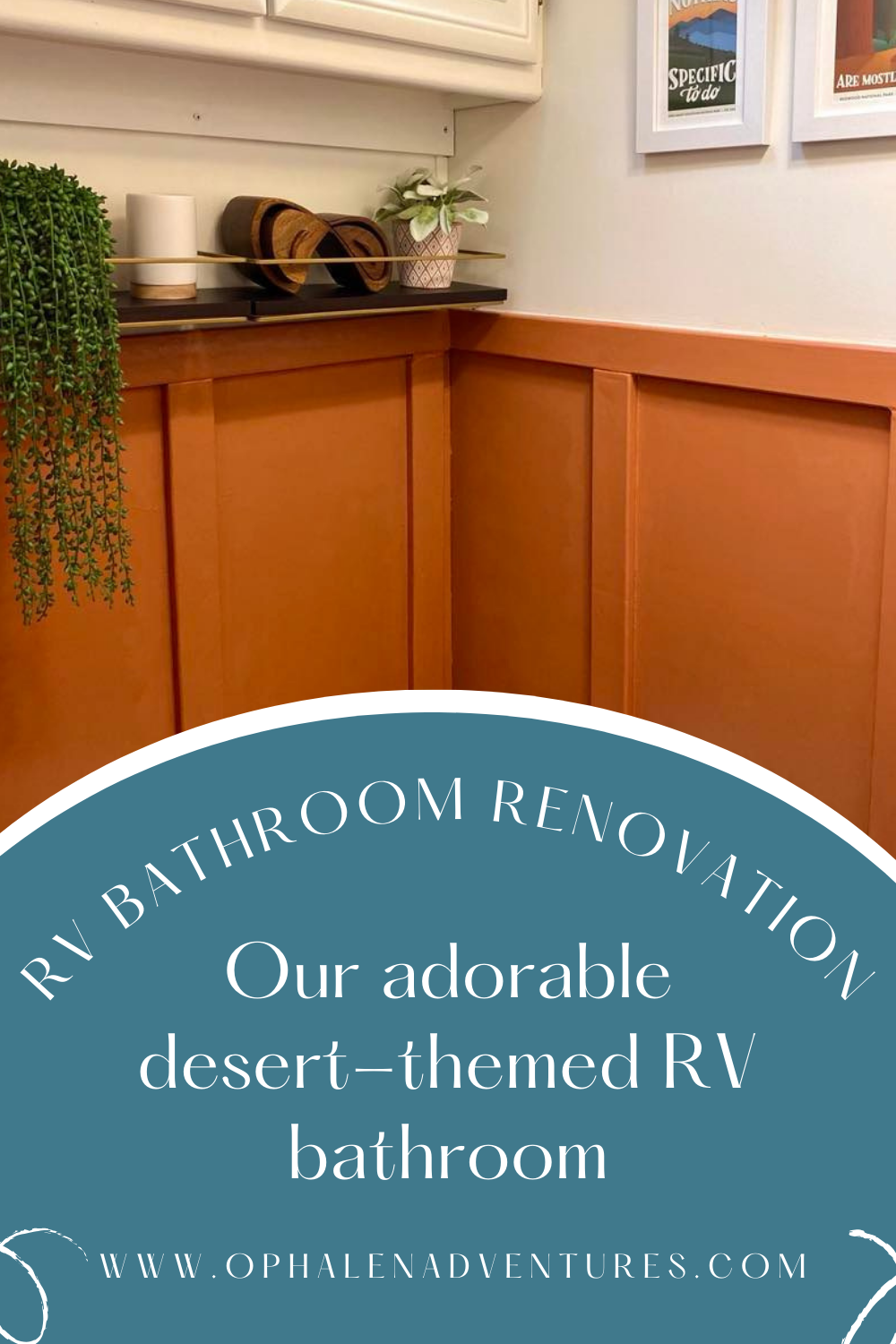 RV Bathroom Renovation: Insider Peek at This Orange Room